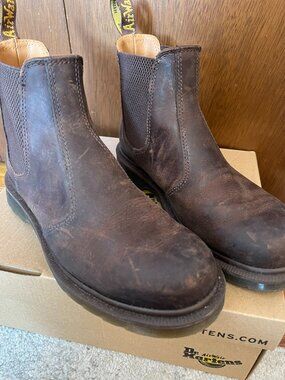 Doc Marten Crazy Horse Leather Chelsea Boots Size 6 Men's